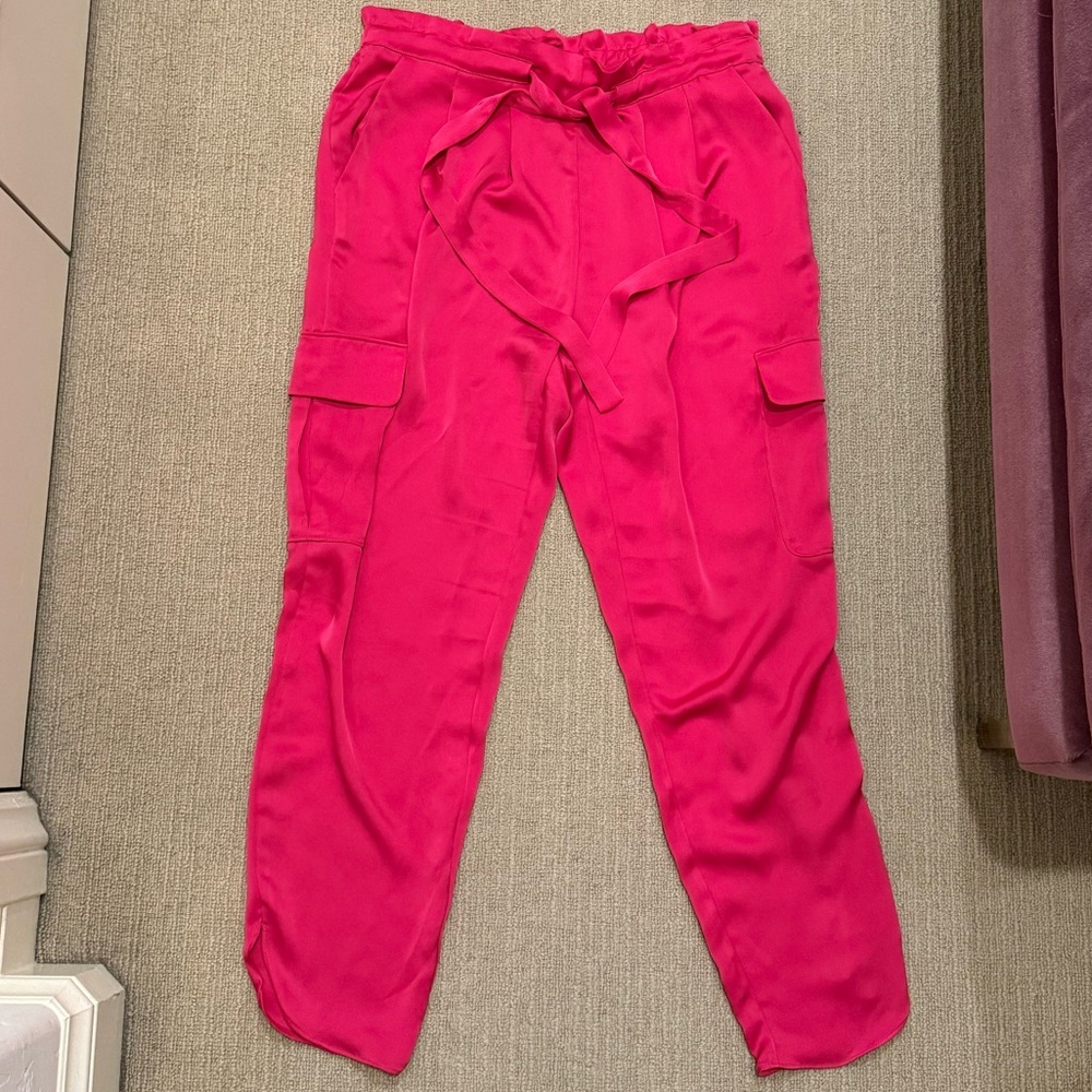 Ramy Brook Pink Silk Track Pant Set
